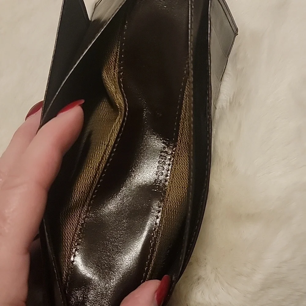 Fendi ZUCCA Monogram Canvas Leather Trim Wallet/Checkbook Cover - Picture 4 of 10